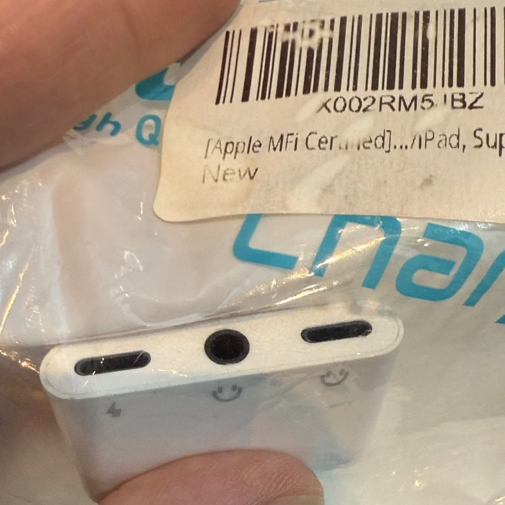 White USB-C to Lightning Adapter